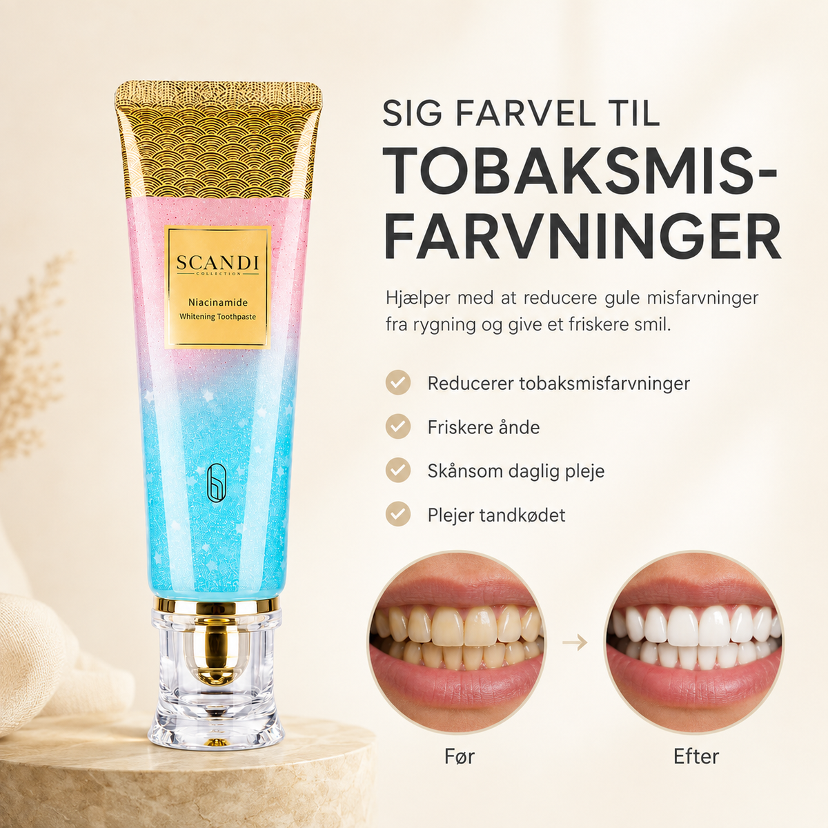 Whitening Tandpasta – Reducerer misfarvninger