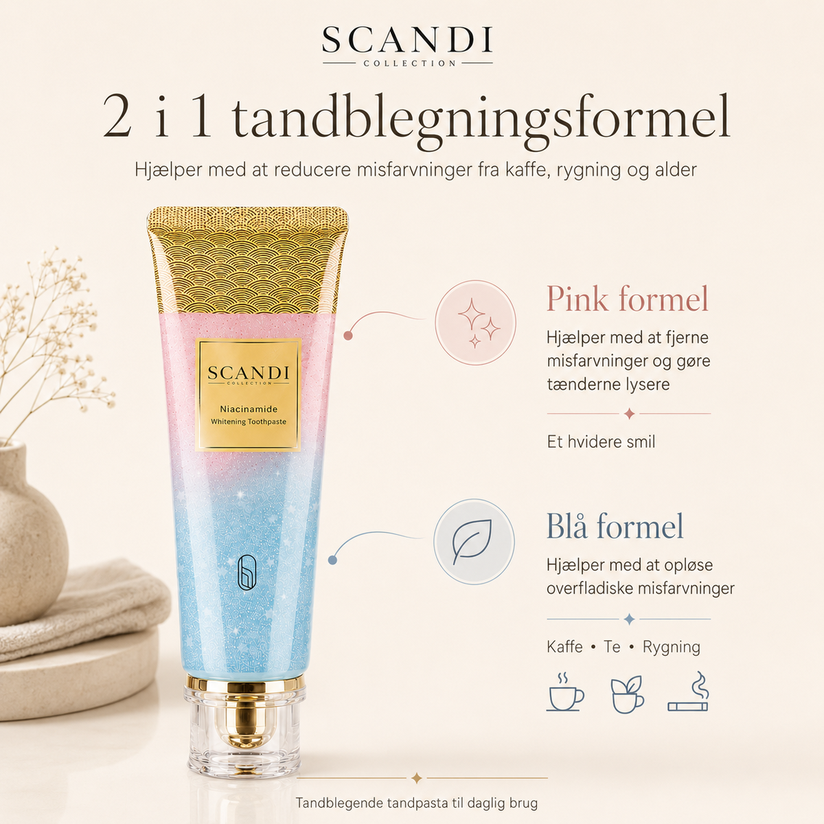 Whitening Tandpasta – Reducerer misfarvninger