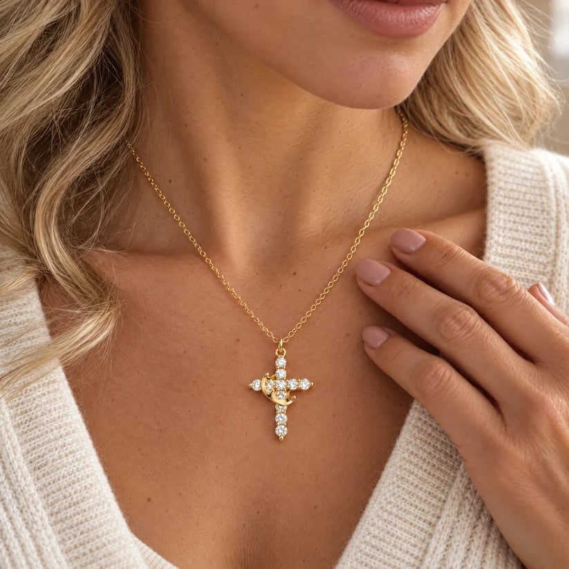 Kors & Krona Halsband i guld buret