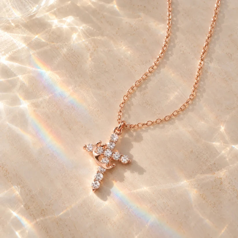 Kors & Krona Halsband i roséguld